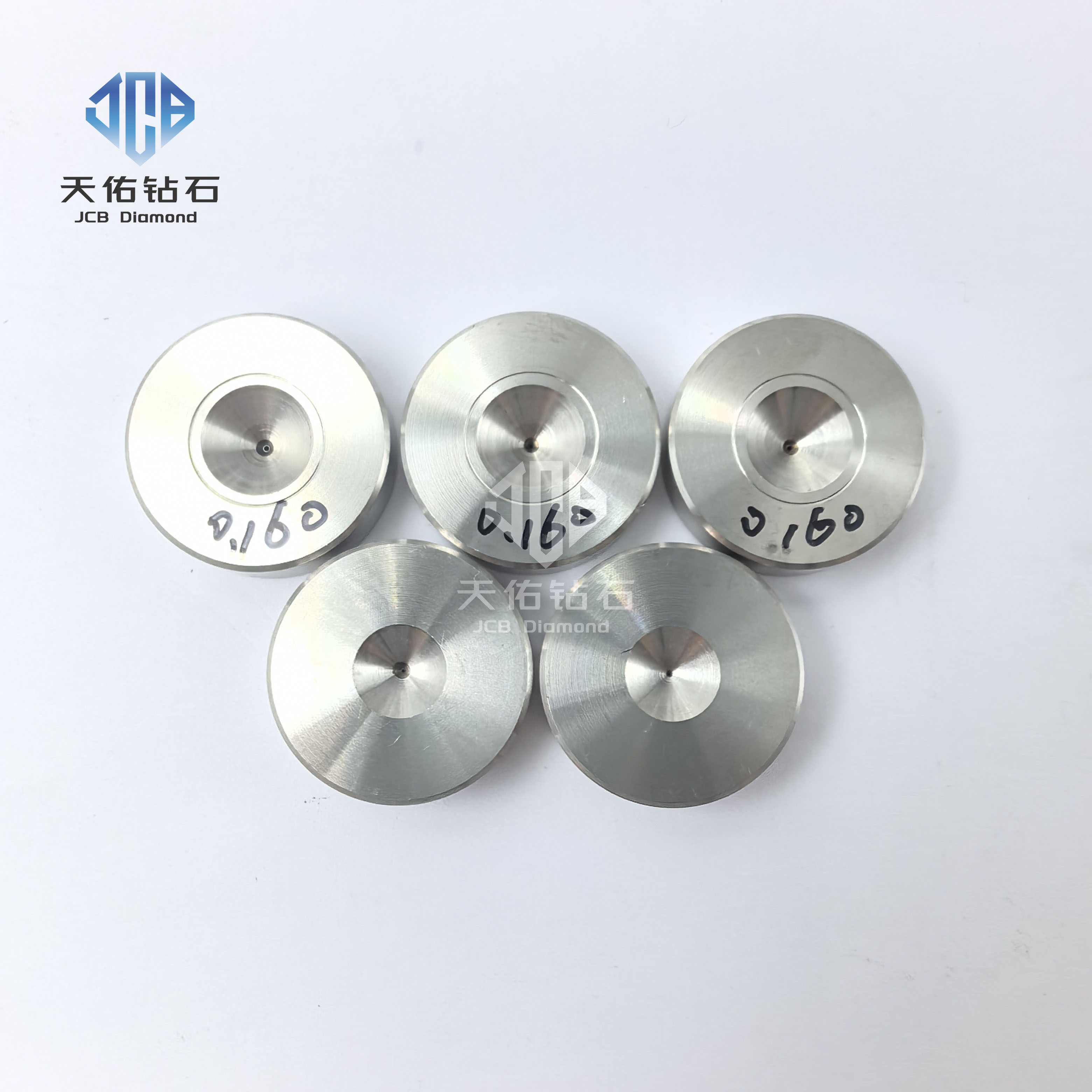 Фильера из природного алмаза для волочения проволоки 25x8 мм, диаметр отверстия 0,165 мм.